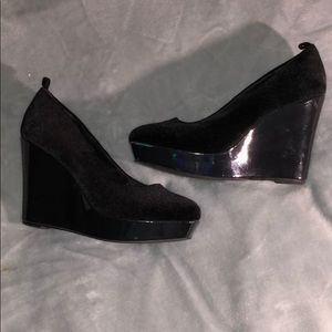 Black velvet 4 inch heels